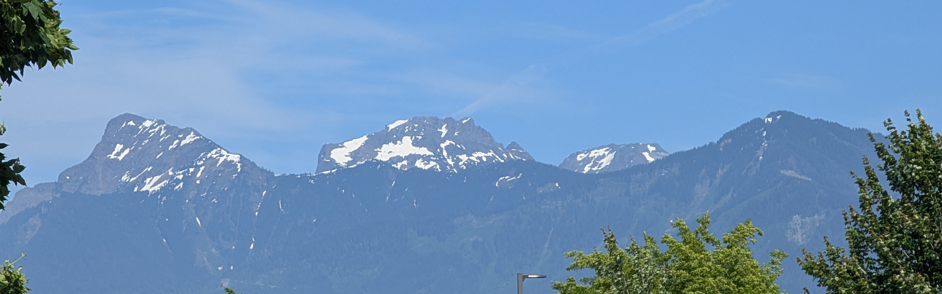 Mountains against a blue sky