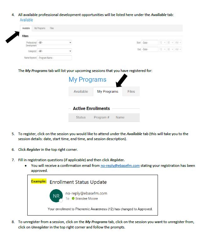 ebase instructions